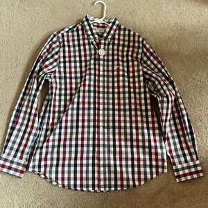 Dockers Men's Medium Red & White Check Button-Down Shirt